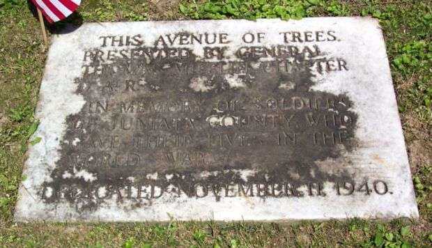 JUNIATA COUNTY AVENUE OF TREES WAR MEMORIAL STONE