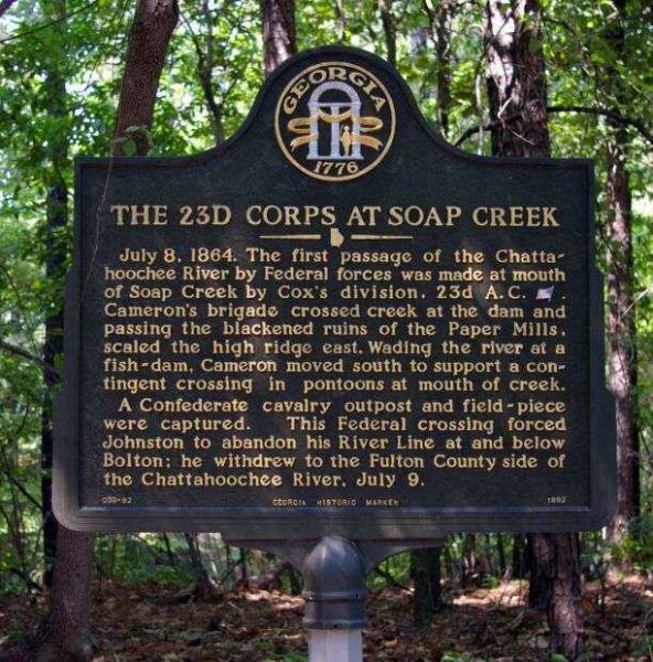 THE 23D CORPS AT SOAP CREEK WAR MEMORIAL MARKER