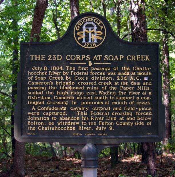 THE 23D CORPS AT SOAP CREEK WAR MEMORIAL MARKER