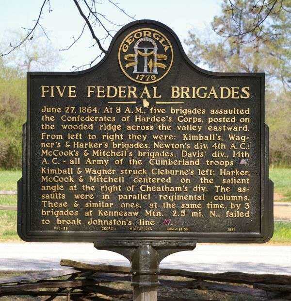 FIVE FEDERAL BRIGADES WAR MEMORIAL MARKER