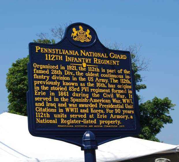 PENNSYLVANIA NATIONAL GUARD 112TH INFANTRY REGIMENT MEMORIAL MARKER