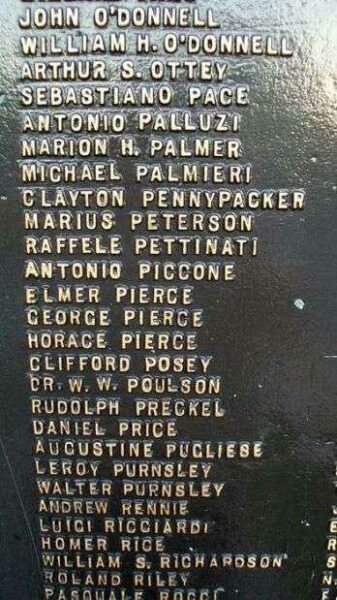 MARCUS HOOK WORLD WAR I MEMORIAL PLAQUE K