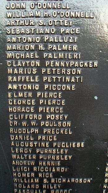MARCUS HOOK WORLD WAR I MEMORIAL PLAQUE K