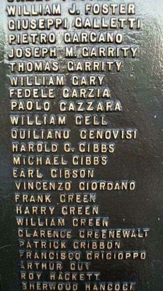 MARCUS HOOK WORLD WAR I MEMORIAL PLAQUE E