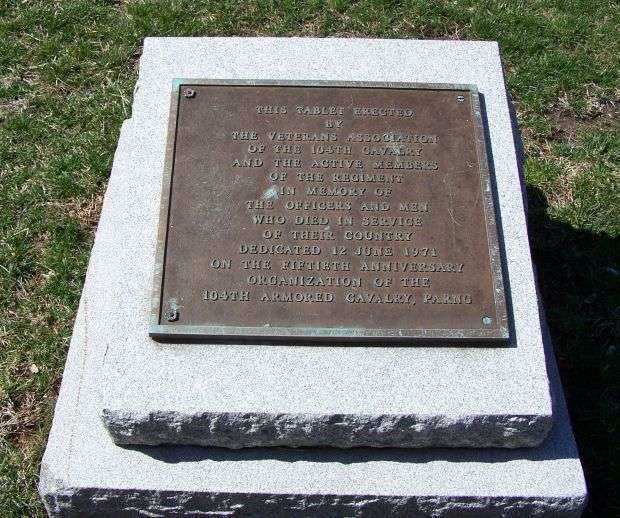 104TH CAVALRY WAR MEMORIAL PLAQUE