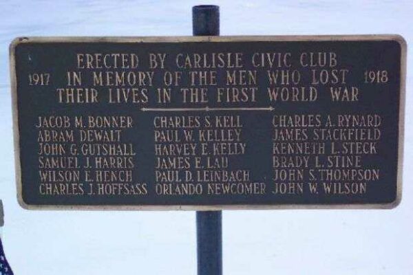 CARLISLE FIRST WORLD WAR MEMORIAL MARKER