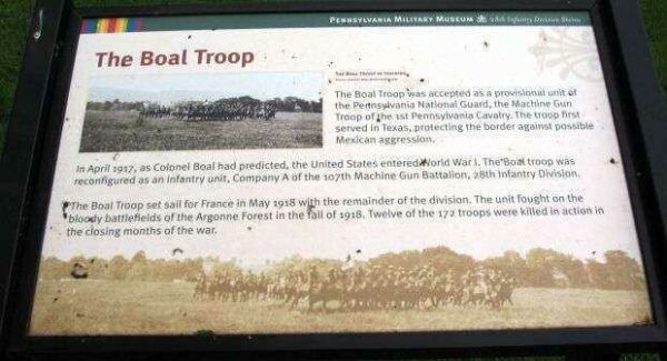 THE BOAL TROOP WAR MEMORIAL PANEL