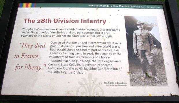 THE 28TH DIVISION INFANTRY WAR MEMORIAL PANEL