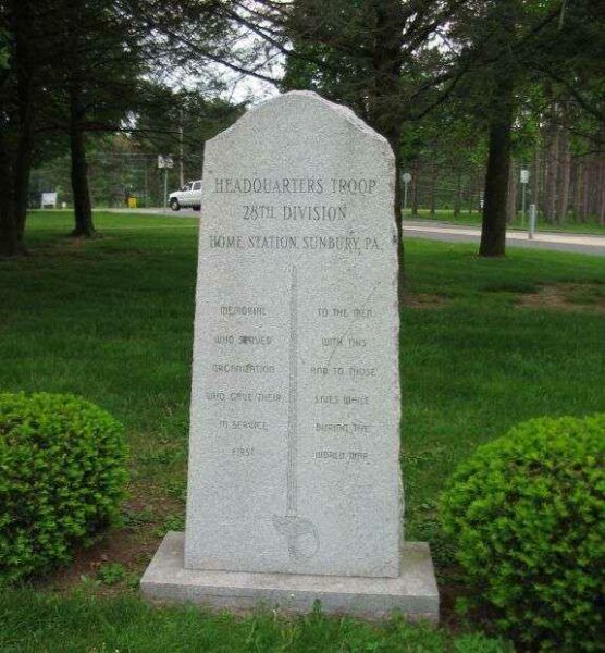 HEADQUARTERS TROOP 28TH DIVISION WAR MEMORIAL
