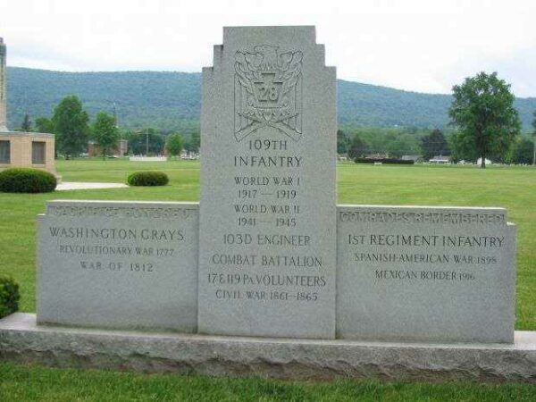 109TH INFANTRY REGIMENT MEMORIAL BACK