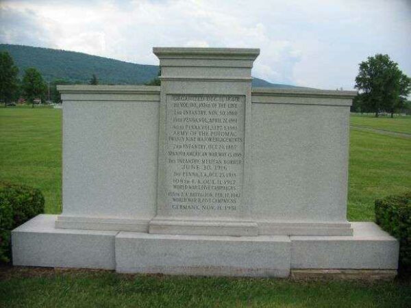 108TH FIELD ARTILLERY MEMORIAL BACK