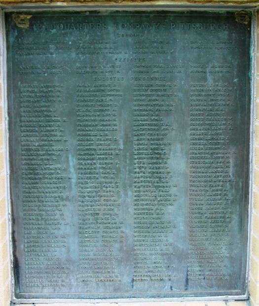 107TH UNITED STATES FIELD ARTILLERY WAR MEMORIAL PLAQUE J