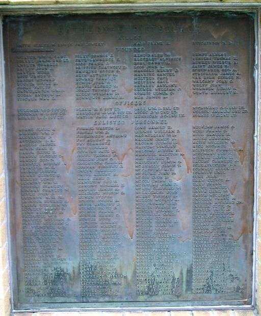 107TH UNITED STATES FIELD ARTILLERY WAR MEMORIAL PLAQUE G