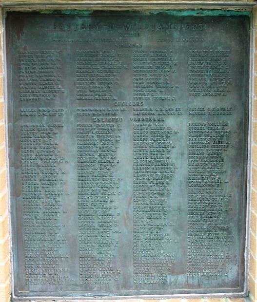 107TH UNITED STATES FIELD ARTILLERY WAR MEMORIAL PLAQUE F