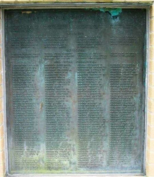 107TH UNITED STATES FIELD ARTILLERY WAR MEMORIAL PLAQUE E