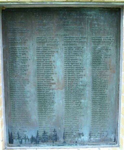 107TH UNITED STATES FIELD ARTILLERY WAR MEMORIAL PLAQUE D