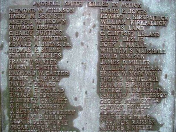 NEWTOWN AND VICINITY WORLD WAR I MEMORIAL PLAQUE SECTION B