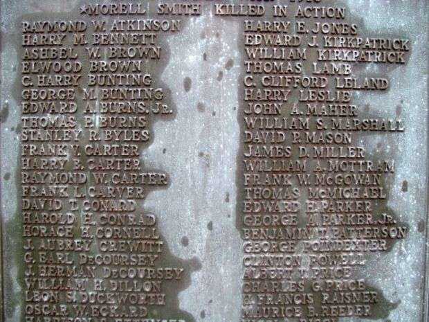 NEWTOWN AND VICINITY WORLD WAR I MEMORIAL PLAQUE SECTION B