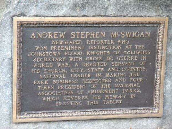 ANDREW STEPHEN MCSWIGAN WAR MEMORIAL PLAQUE