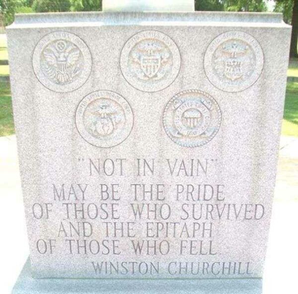 CRAIG COUNTY WAR VETERANS MEMORIAL STONE A