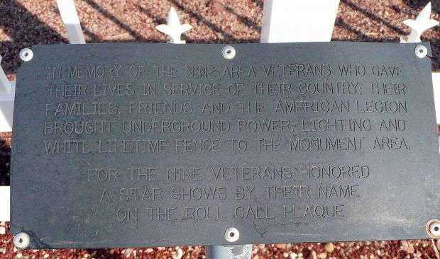 AMERICAN LEGION HIATT-HUNT POST 80 MEMORIAL PLAQUE C