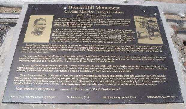 HORNET HILL MONUMENT PLAQUE