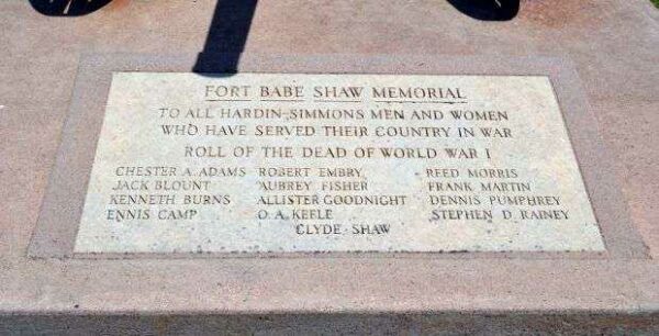 FORT BABE SHAW MEMORIAL STONE