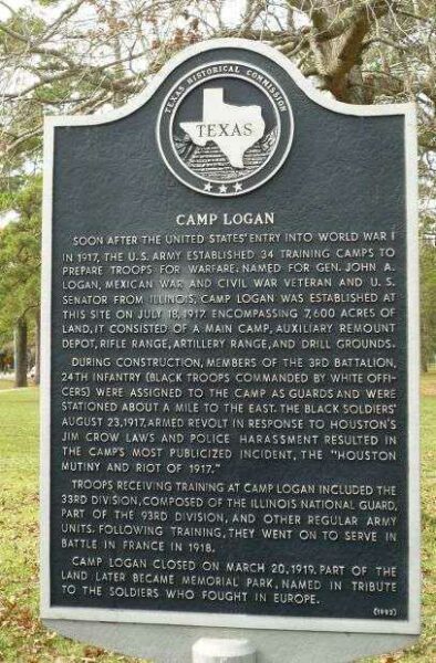 CAMP LOGAN WAR MEMORIAL MARKER