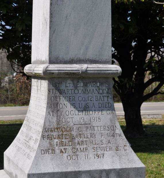 11TH AND 13TH CIVIL DISTRICT WORLD WAR MEMORIAL STONE A
