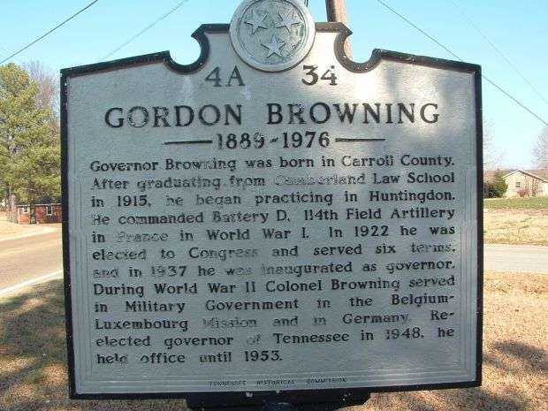 GORDON BROWNING WAR MEMORIAL MARKER