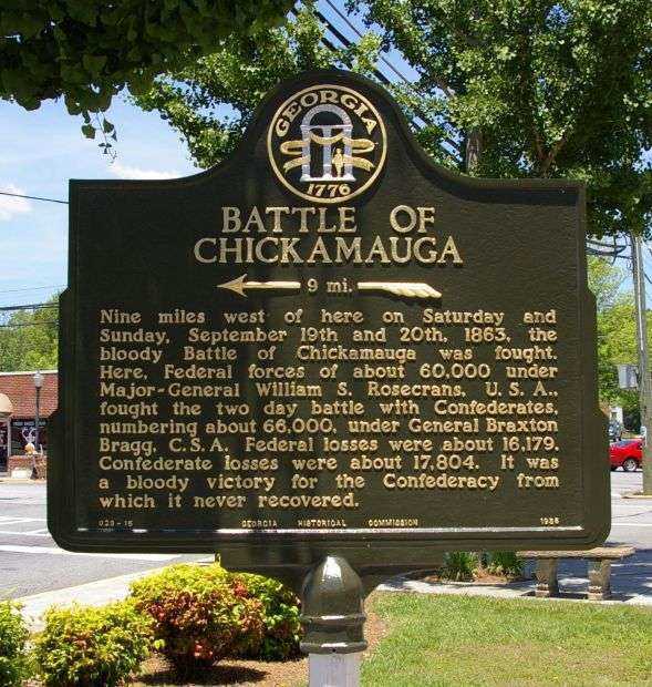 BATTLE OF CHICKAMAUGA WAR MEMORIAL MARKER
