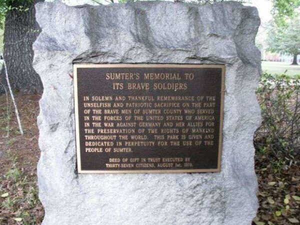 SUMTER’S MEMORIAL TO ITS BRAVE SOLDIERS