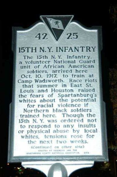 15TH N.Y. INFANTRY WAR MEMORIAL MARKER FRONT