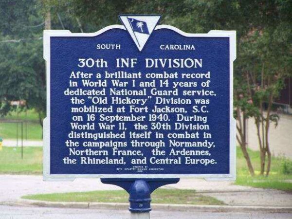 30TH INF DIVISION WAR MEMORIAL MARKER