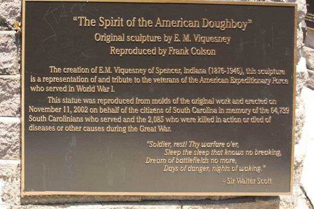 “THE SPIRIT OF THE AMERICAN DOUGHBOY” MEMORIAL PLAQUE C