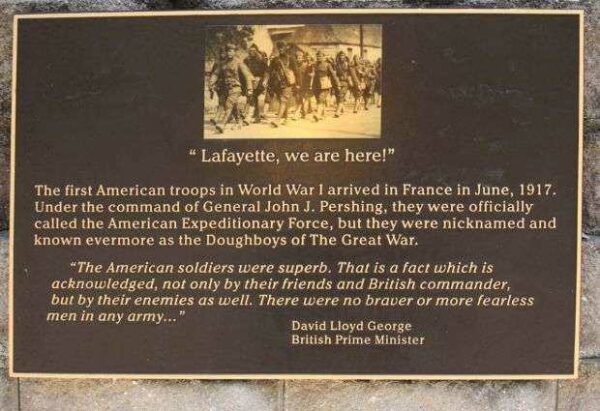 “THE SPIRIT OF THE AMERICAN DOUGHBOY” MEMORIAL PLAQUE B