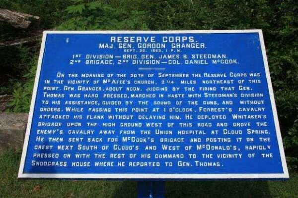 RESERVE CORPS WAR MEMORIAL MARKER