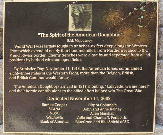 “THE SPIRIT OF THE AMERICAN DOUGHBOY” MEMORIAL PLAQUE A