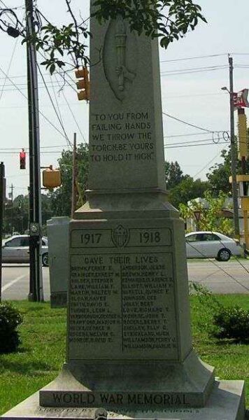 MARION CITY SCHOOLS WORLD WAR MEMORIAL STONE A