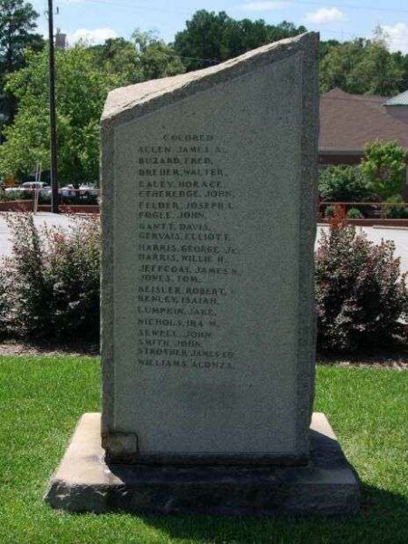 LEXINGTON COUNTY WORLD WAR I MEMORIAL RIGHT SIDE