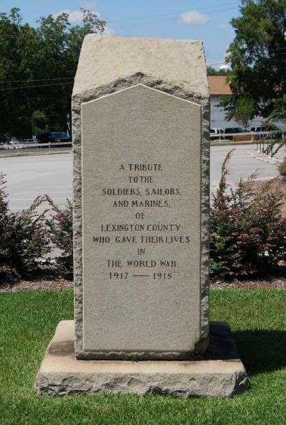 LEXINGTON COUNTY WORLD WAR I MEMORIAL FRONT