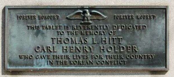 MATHEWS MILL WAR VETERANS MEMORIAL PLAQUE B