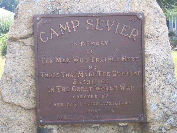 CAMP SEVIER IN MEMORY MEMORIAL PLAQUE