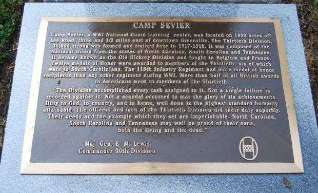CAMP SEVIER WAR MEMORIAL PLAQUE