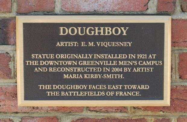 FURMAN UNIVERSITY WORLD WAR MEMORIAL PLAQUE