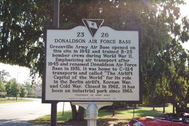 DONALDSON AIR FORCE BASE MEMORIAL MARKER