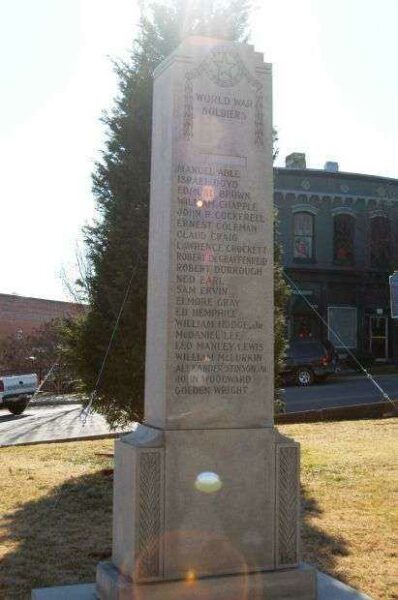 WORLD WAR SOLDIERS MEMORIAL SIDE B