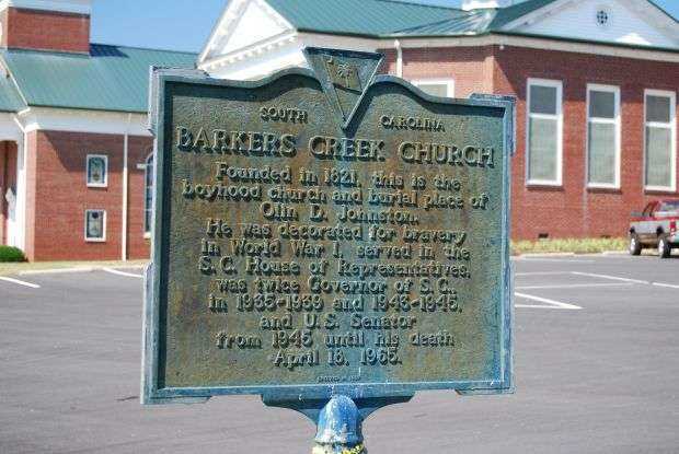 BARKERS CREEK BAPTIST CHURCH MEMORIAL MARKER