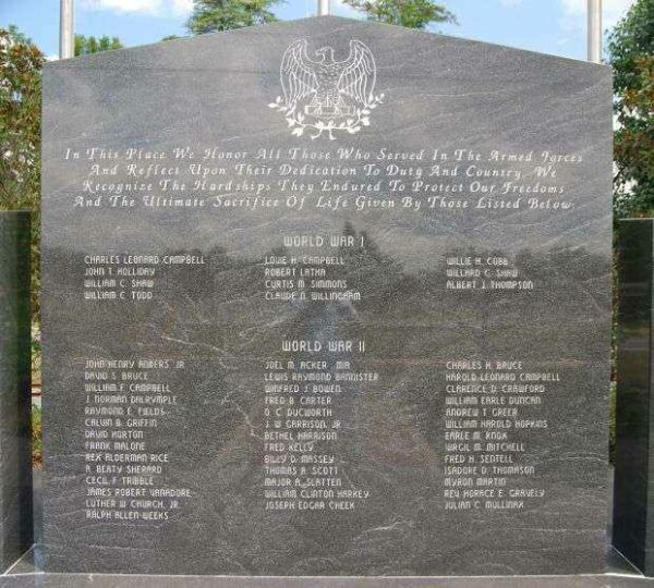 BELTON WAR VETERANS MEMORIAL CENTER STONE
