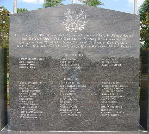 BELTON WAR VETERANS MEMORIAL CENTER STONE